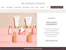 Tablet Screenshot of drmaryamzamani.com